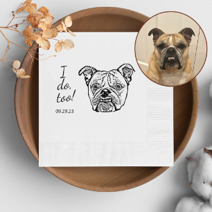 Old English Bulldog Personalisiert tue ich auch Serviette