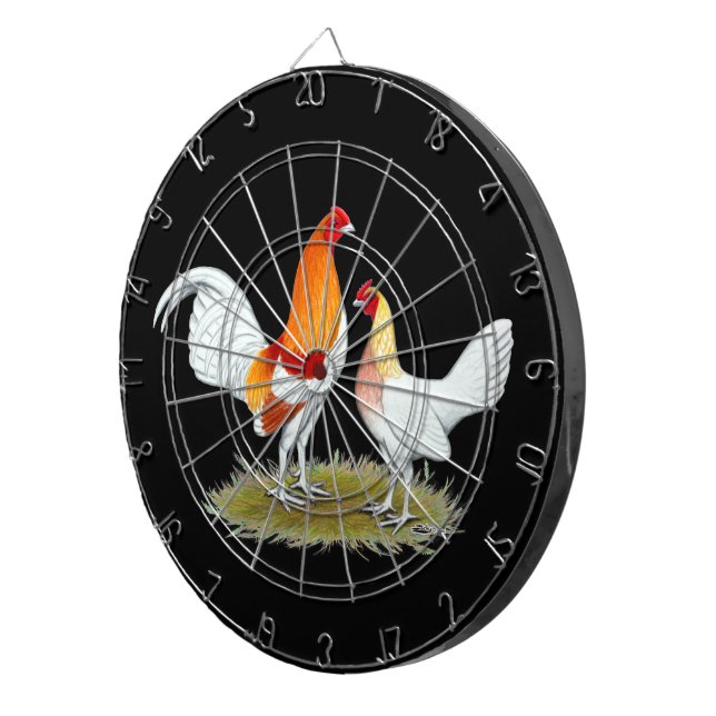 Old English Game Bantam: Red Pyle Dartscheibe (Vorderseite rechts)