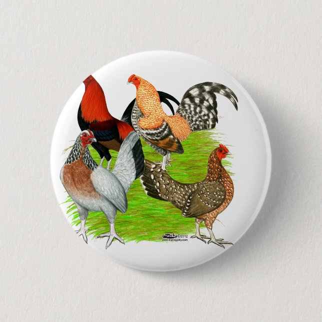 Old English Game Quartett Button (Vorderseite)