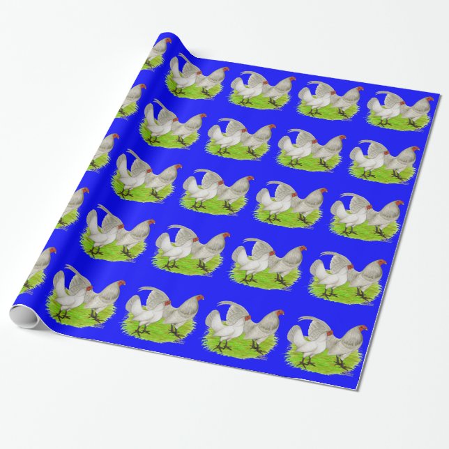 Old English Game Self Blue Geschenkpapier (Ungerollt)