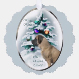 Old English Mastiff Christmas Geschenke Ornament Karte