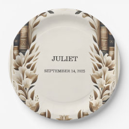 Old English Retro Book Club Cover Brautparty Pappteller