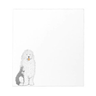 Old English Sheep Dog Note Pad Notizblock