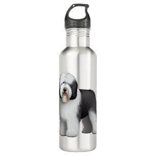 Old English Sheepdog 10 Edelstahlflasche