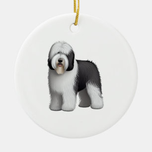 Old English Sheepdog 10 Keramik Ornament