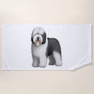 Old English Sheepdog 10 Strandtuch