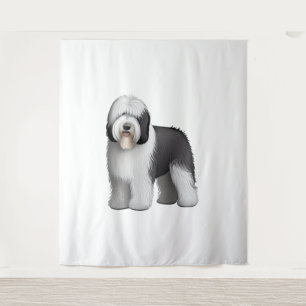 Old English Sheepdog 10 Wandteppich