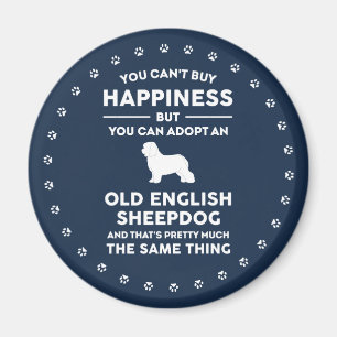 Old English Sheepdog Adoption Glück Magnet