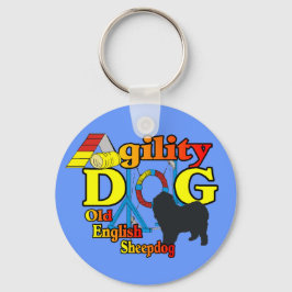 Old English Sheepdog Agility Shirts Geschenke Schlüsselanhänger