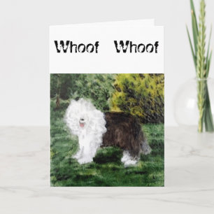 Old English Sheepdog Art Karte