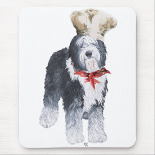 Old English Sheepdog Chef der Liebe Mousepad