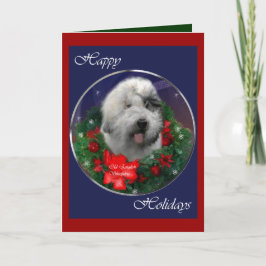 Old English Sheepdog Christmas Geschenke Feiertagskarte