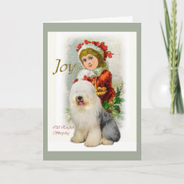Old English Sheepdog Christmas Geschenke Feiertagskarte