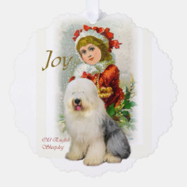 Old English Sheepdog Christmas Geschenke Ornament Karte