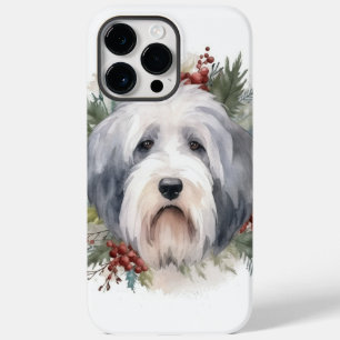 Old English Sheepdog Christmas Wreath Festivals Case-Mate iPhone 14 Pro Max Hülle