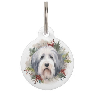 Old English Sheepdog Christmas Wreath Festivals Haustiermarke