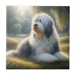Old English Sheepdog Fliese