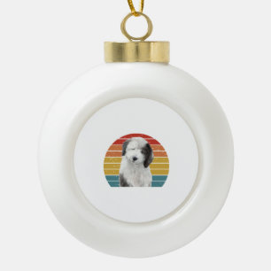 Old English Sheepdog Gaben für Vintagen Dulux Dog  Keramik Kugel-Ornament