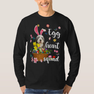 Old English Sheepdog Happy Ostertag farbiges Ei T-Shirt