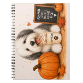 Old English Sheepdog Herbst Notizblock