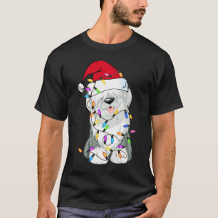 Old English Sheepdog Hund Light Decke Weihnachtshu T-Shirt