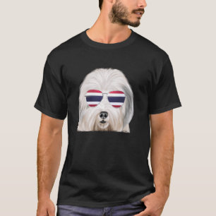 Old English Sheepdog Hund Thailand Flag Sonnenbril T-Shirt