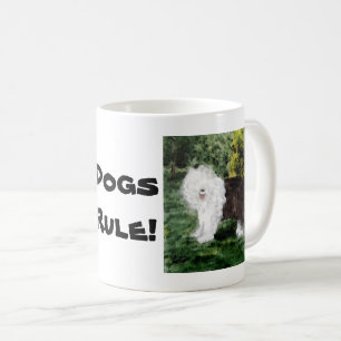 Old English Sheepdog Hunde Regel Custom Kaffeetasse