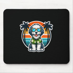 Old English Sheepdog Hundebesitzer Sommer Vibes Ur Mousepad
