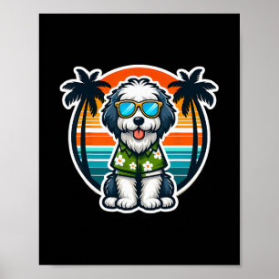 Old English Sheepdog Hundebesitzer Sommer Vibes Ur Poster