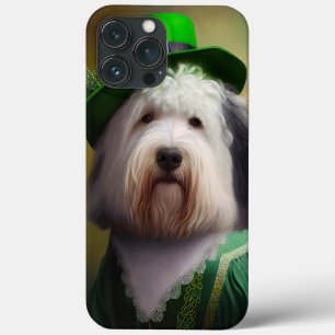 Old English Sheepdog im St. Patrick's Day Kleid Case-Mate iPhone Hülle