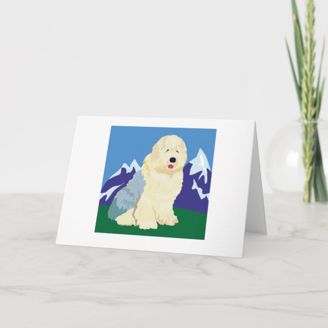 Old English Sheepdog Karte (Vorderseite)