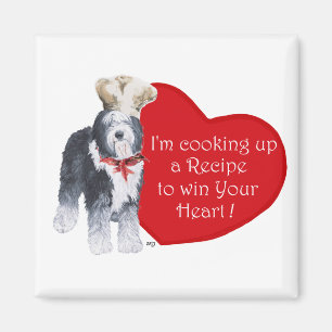 Old English Sheepdog Küchenchef der Liebe Magnet