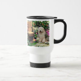 Old English Sheepdog Kunstgeschenke Reisebecher