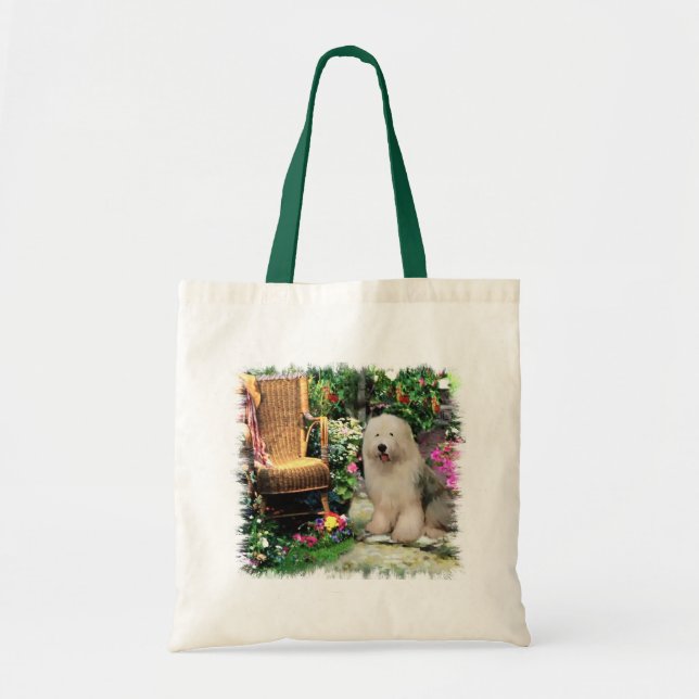 Old English Sheepdog Kunstgeschenke Tragetasche (Vorne)