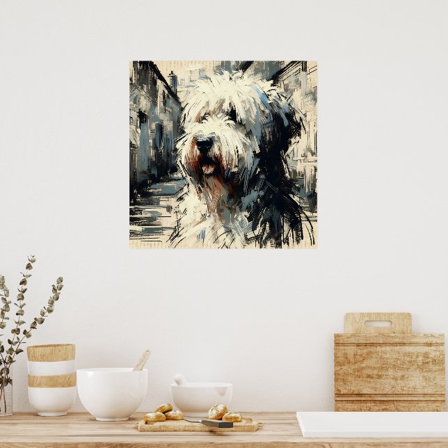 Old English Sheepdog Kunstposter Poster (Küche)