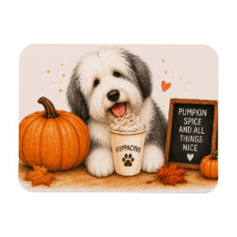 Old English Sheepdog Kürbisgewürz Magnet