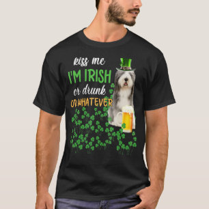 Old English Sheepdog küss mir, dass ich irisch ode T-Shirt