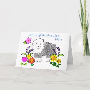 Old English Sheepdog Mama Card Karte