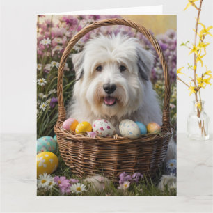 Old English Sheepdog Ostereier Karte