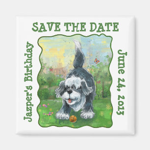 Old English Sheepdog Party Center Vorabinformation Magnet