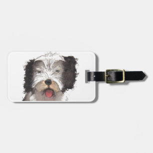 Old English Sheepdog Puppy Tag Gepäckanhänger