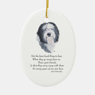 Old English Sheepdog Regenbogenbrücke Keramikornament