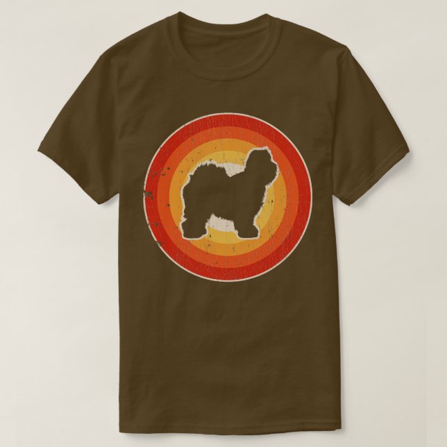 Old English Sheepdog Sunset Retro for Men Women B T-Shirt (Design vorne)