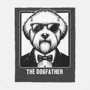 Old English Sheepdog The Dogfather Tuxedo Cool Lus Fleecedecke