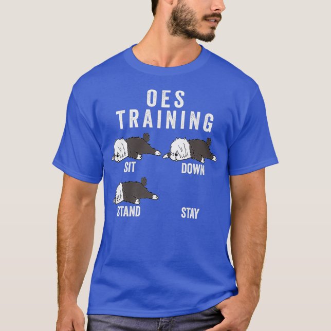Old English Sheepdog Training Hund Premium T-Shirt (Vorderseite)