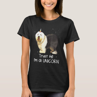 Old English Sheepdog vertraue mir im a Einhorn Dog T-Shirt