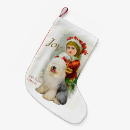 Old English Sheepdog Vintage Weihnachten Kleiner Weihnachtsstrumpf