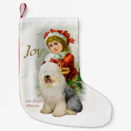Old English Sheepdog Vintage Weihnachten Kleiner Weihnachtsstrumpf