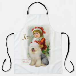 Old English Sheepdog Vintage Weihnachten Schürze