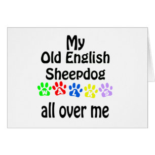 Old English Sheepdog Walking Design
